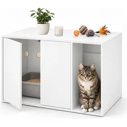 Relaxdays Katzenschrank (Katzenklo geschlossen), Katzenklo