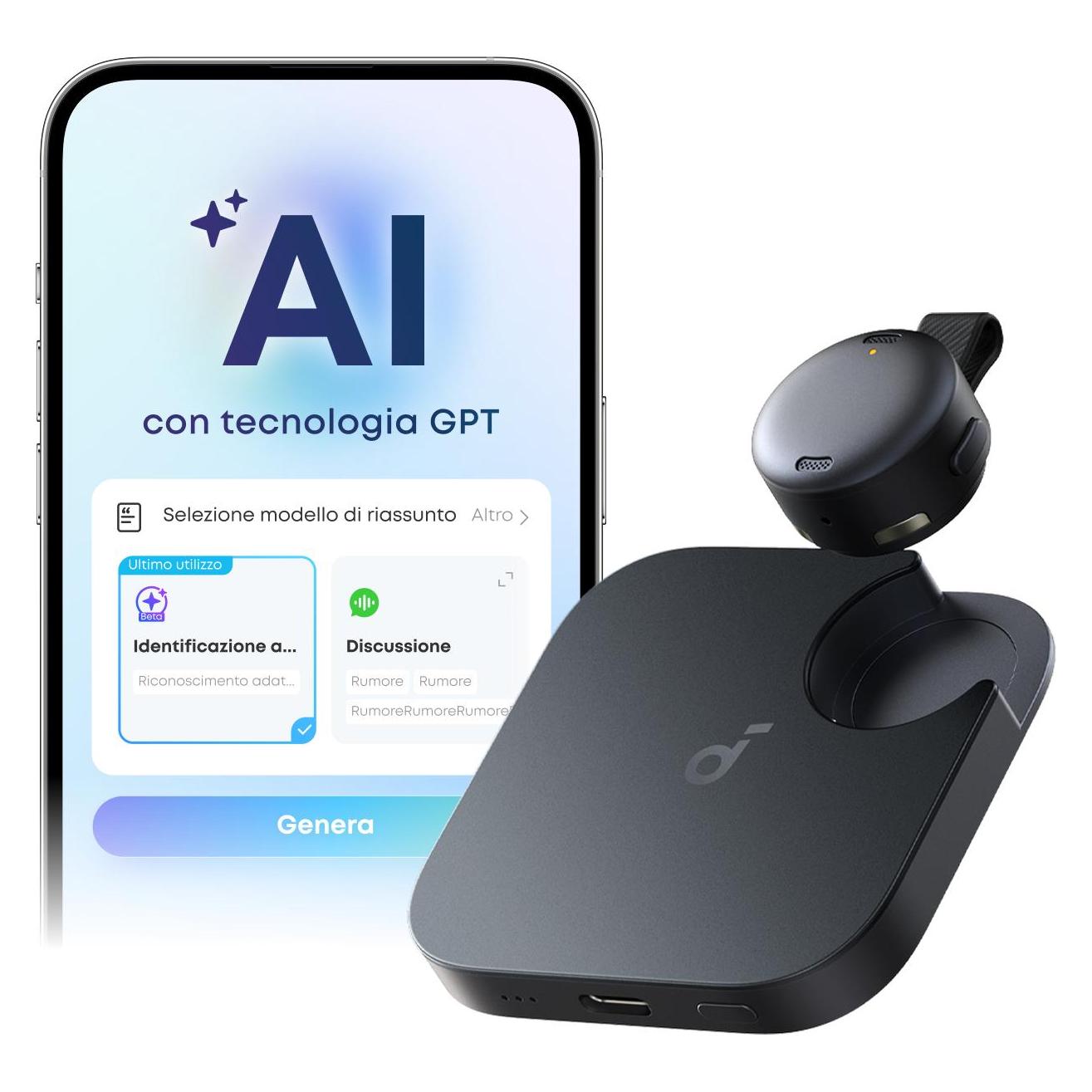 Anker soundcore Work - Portable Al voice recorder (8 GB) (D3200G11)