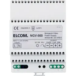 Elcom 2314106 NGV-860 Videonetzgerät REG 6D-Video lichtgrau