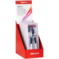 Aristo TopLine Zirkel Display 6, + Adapter 6 x 55748 black & white, Zirkel, Weiss, Schwarz