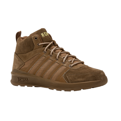 Sneakerboots K-SWISS "VISTA TRAINER MID WNT", Herren, Gr. 41, Textil, braun (bison, bison), Leder, Schuhe Sneakerboots, Winterschuhe, Schnürboots, Sneaker