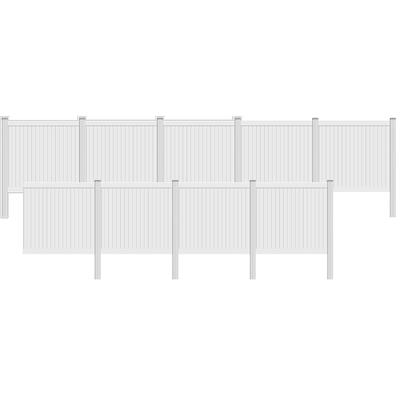 Sichtschutzelement TETZNER & JENTZSCH "ALATNA", weiß, H:182,8cm, Polyvinylchlorid (PVC), Zaunelemente, aus weißem PVC in verschiedenen Längen
