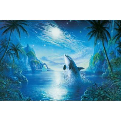 Papermoon "TROPISCH-PALMEN TIERE DSCHUNGEL MEER ORKA"