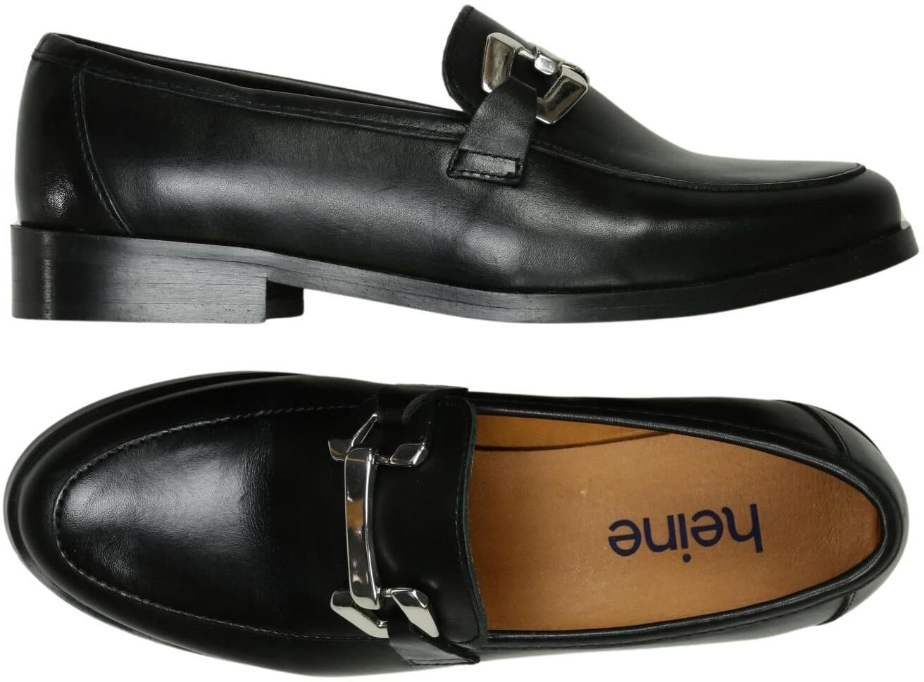 Heine Damen Halbschuh, Schwarz, Gr. EU 35, Leder - Second Hand