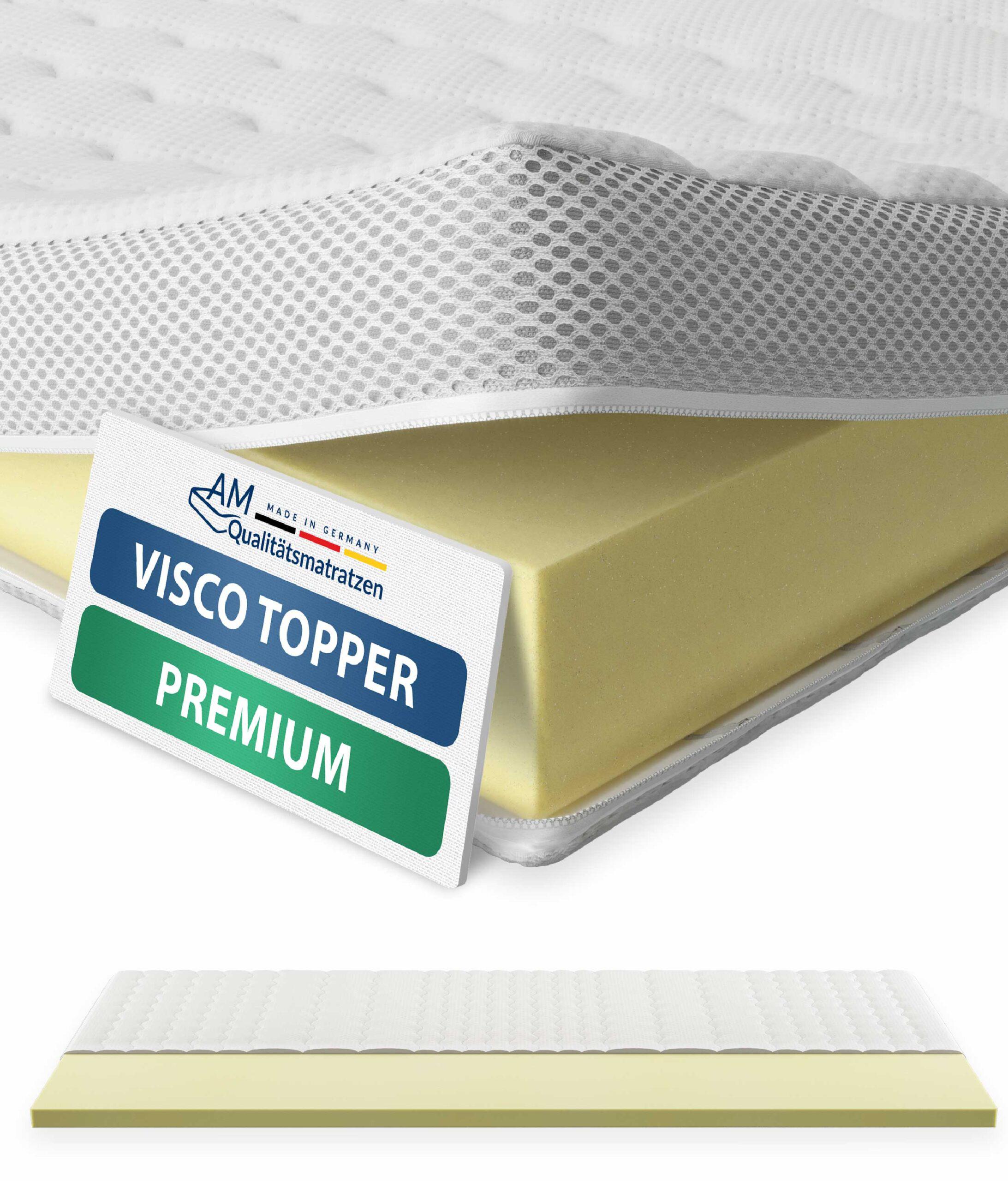 AM Qualitätsmatratzen | Premium Visco-Topper 80 x 200 cm