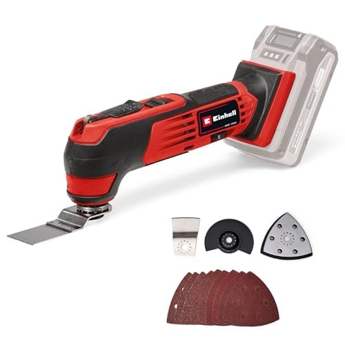 Einhell Power X-Change TE-MG 18/1 Li-Solo accu-multifunctiegereedschap, 18V, rood/zwart