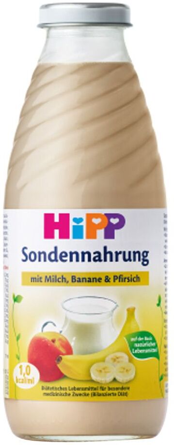 Hipp Sondennahrung Milch Banane & Pfirsich KS.Fl. 12x500 ml Flaschen