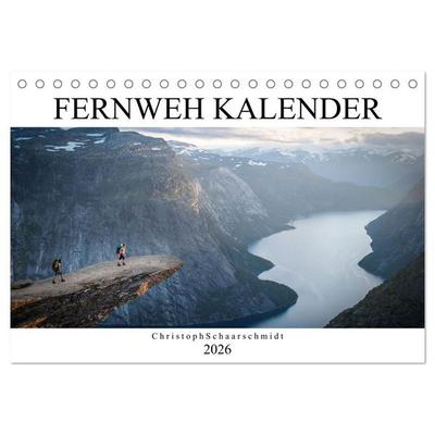 Fernweh Kalender (Tischkalender 2026 DIN A5 quer), CALVENDO Monatskalender