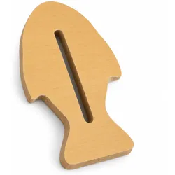 Ersatzteile Katzenlaufrad - Blockierfisch "H" / Holzfarben - Holzfarben