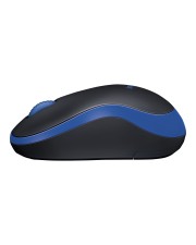 Logitech M185 Maus optisch drahtlos 2,4 GHz kabelloser Empfänger USB Blau (910-002236)
