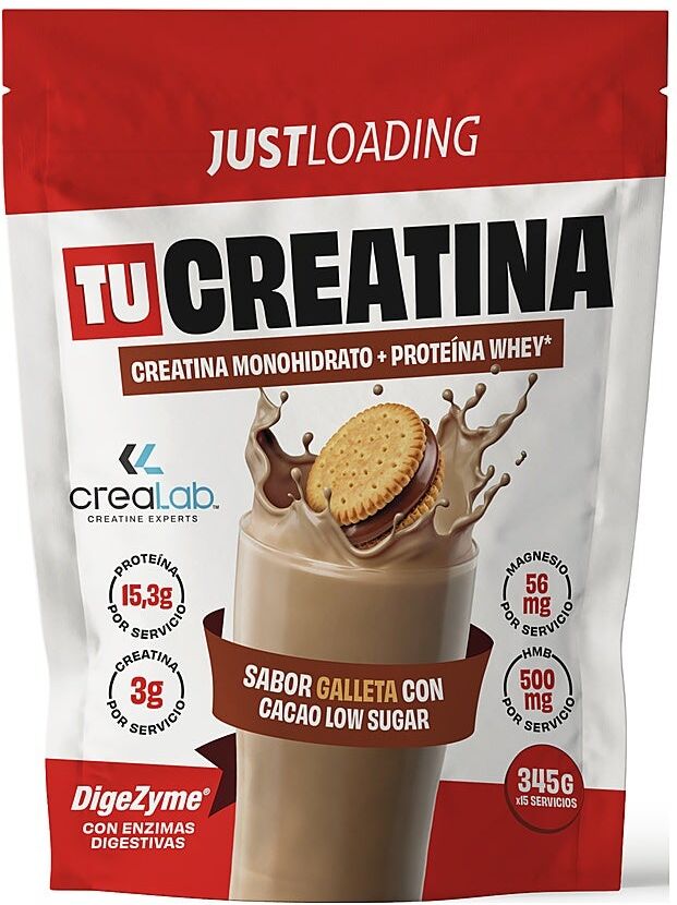 JUSTLOADING Creatina Sabor Galleta Con Cacao Low Sugar