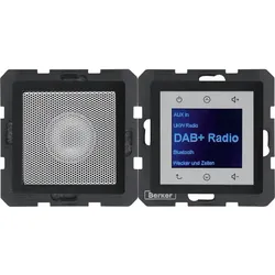Berker Radio Touch UP DAB+ mit Lautsprecher Q.1/Q.3/Q.7 (anthrazit samt)