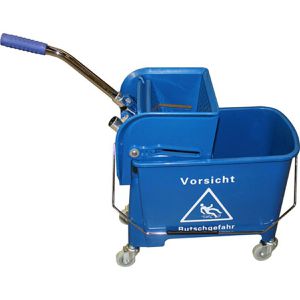 Böttcher-AG Reinigungswagen Mini Bucket, Einfachfahrwagen, mit Presse & Eimer 17 Liter mit 2 Wasserkammern