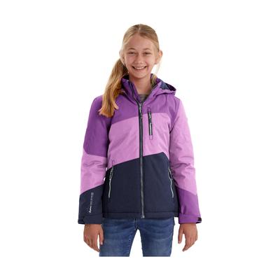 Outdoorjacke KILLTEC "Lynge GRLS JCKT B", Kinder, Gr. 116, lila, Obermaterial: 100% Polyester.Futter: 100% Polyester.Füllung: 100% Polyester, Jacken Outdoorjacke, Wasserdichte Winterjacke mit Kapuze, Fleece, verstellbaren Ärmeln