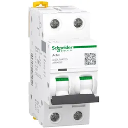 Schneider Electric A9F90282 Leitungsschutzschalter iC60L, 2P, 12,5A, MA Charakteristik  - 6 Stück
