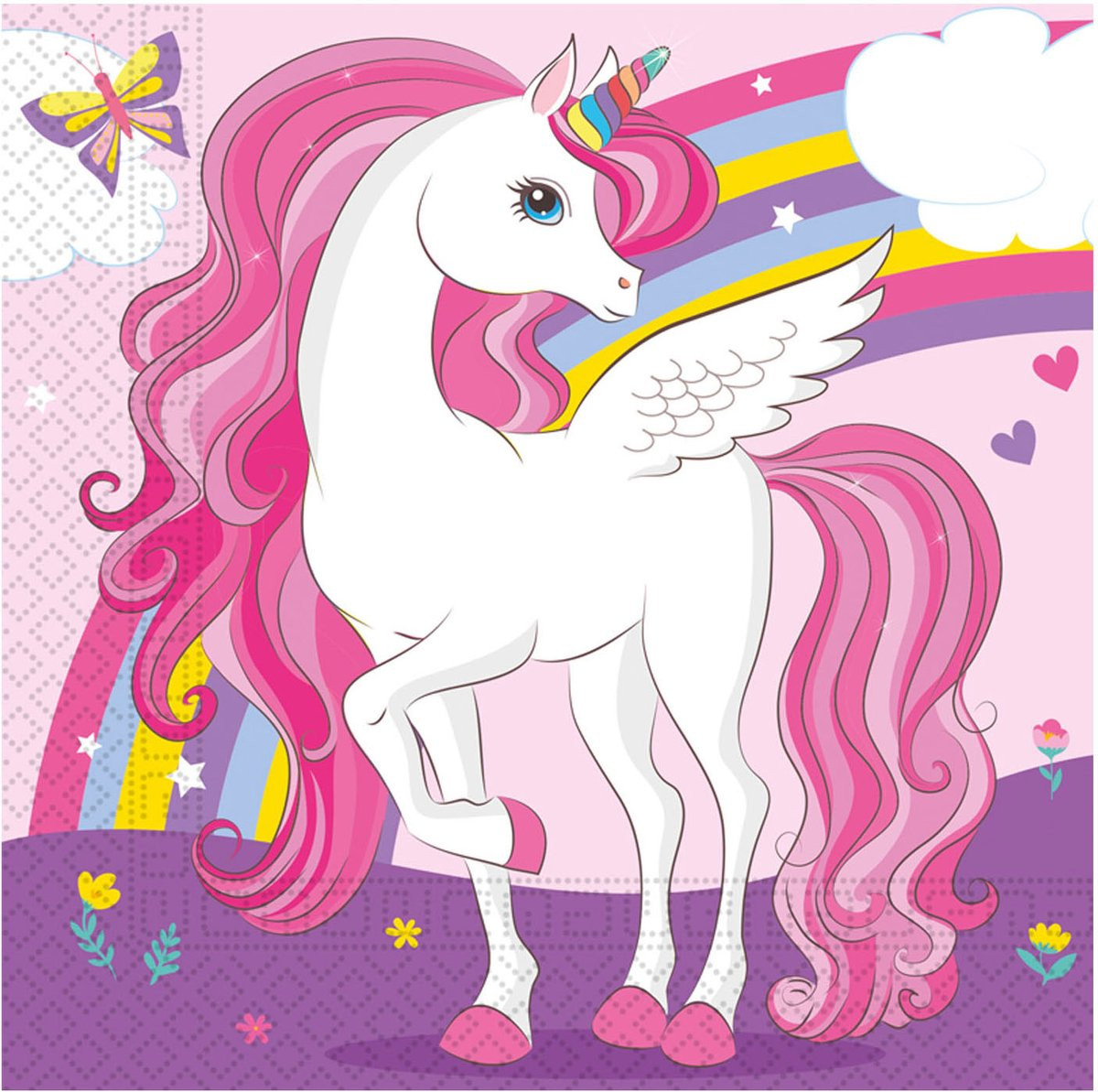 Unicorn Magic Rainbow Servetten (20 stuks)