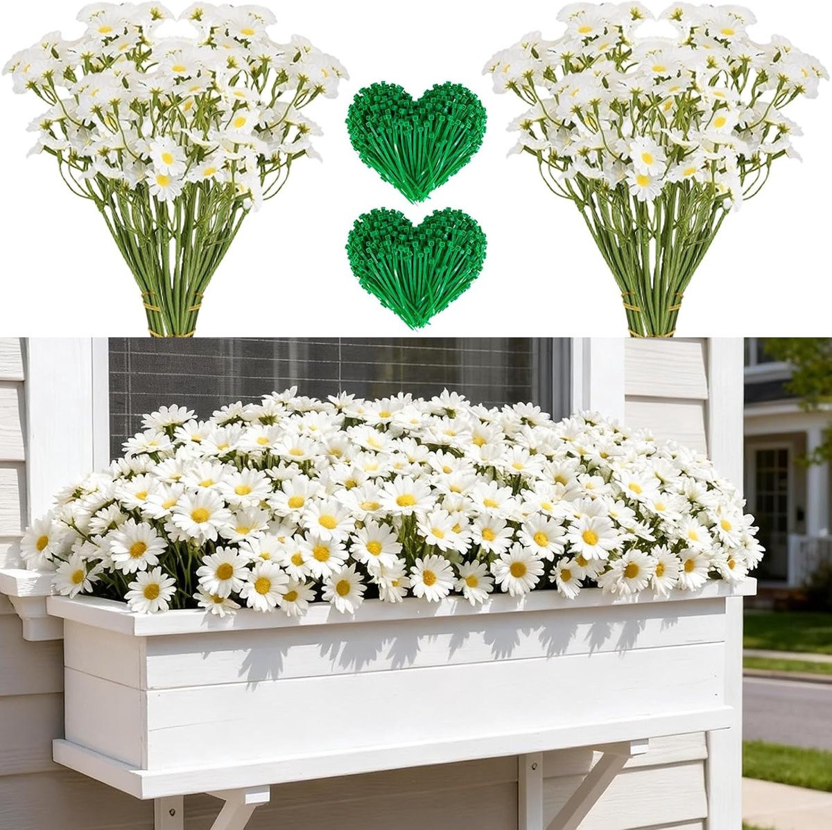 20 kunstmadeliefjes van 27 cm voor decoratie thuis en bruiloft