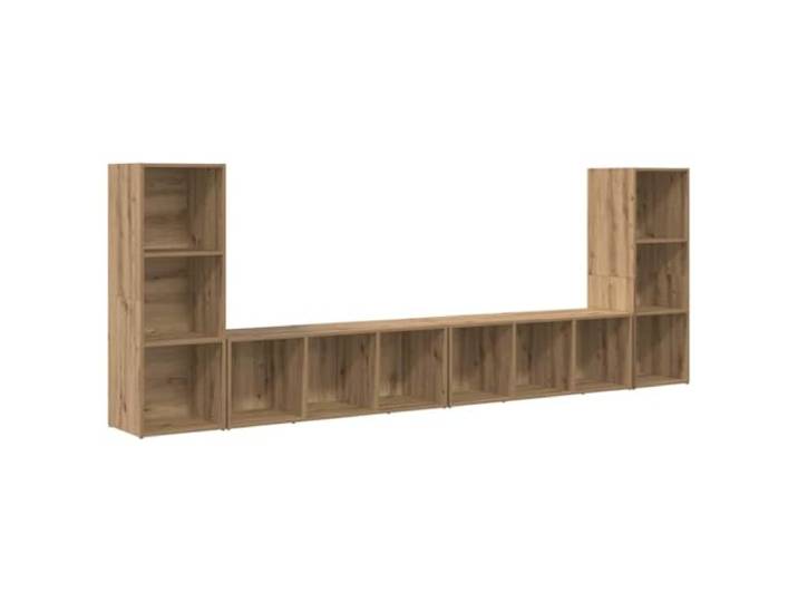 KUPTYERFG TV Schrank Set Wandmontiert 4-Teilig Artisan-Eiche 107 cm Platzsparende Wandboards aus robustem Holzwerkstoff für Wohnzimmer und Schlafzimmer schaffen eleganten Schwebeeffekt.