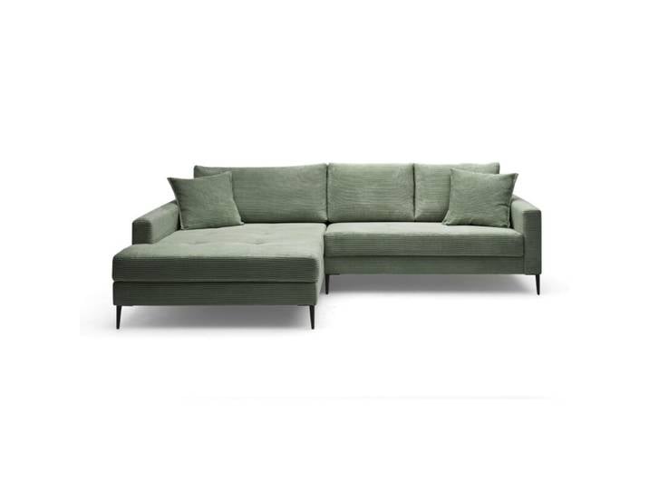 Trendstore Hilary Ecksofa in Cord - Cord Zoom wintermoss , links