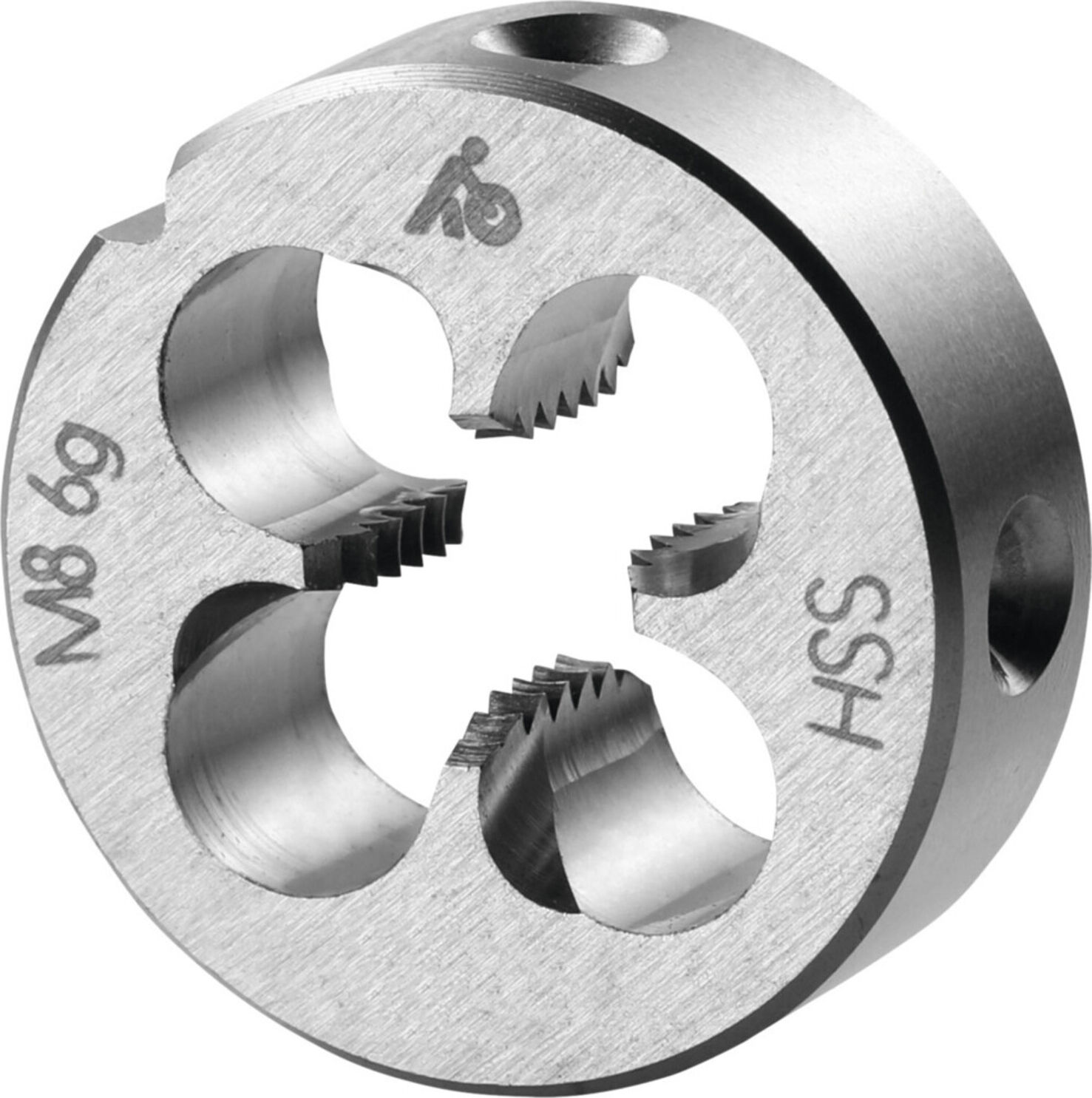 Holex Schneideisen 6g M8 aus Schnellarbeitsstahl mit metrischem Regelgewinde M8x1,25 und Außendurchmesser Ø25mm für Gewindeschneiden von Stangen/Bolzen, 140330 M8)
