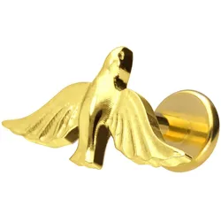 Titan Labret mit Innengewinde TAUBE