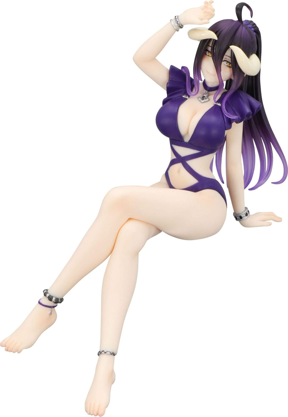 FuRyuu OVERLORD Noodle Stopper Figuur Albedo in donkerpaars badpak