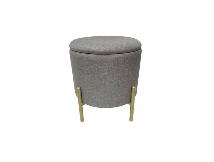 Hocker Logan Grau mit Stauraum