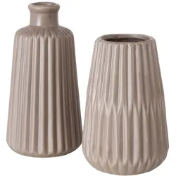 Boltze Vase Esko 2er-Set, Dunkelbraun
