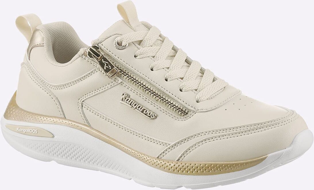 Sneaker KANGAROOS, Damen, Gr. 38, Textil, beige (champagner), Lederimitat, Schuhe Sneaker champagner 38, Textil