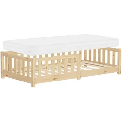 KINDERBETT 80x160 cm Natur mit Matratze