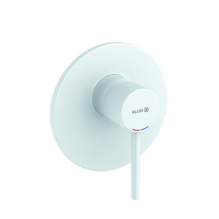 Kludi Bozz Brausearmatur 387555376 Unterputzarmatur, Durchflussmenge 28 l/min, mattweiß