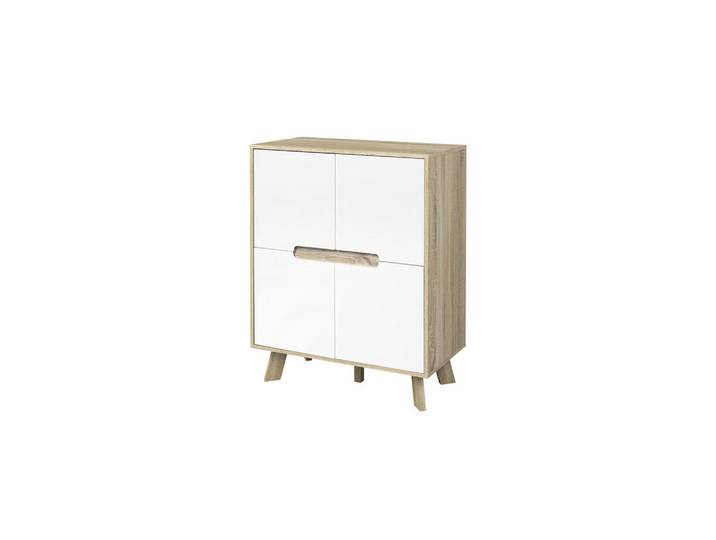Livetastic Kommode, Natur, Weiß, 1 Fächer, 80x102x40 cm, stehend, Wohnzimmer, Kommoden & Sideboards, Kommoden
