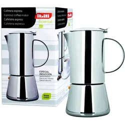 IBILI - Essential Espressokocher, 2 Tassen, 100 ml, Edelstahl, Geeignet für Induktion