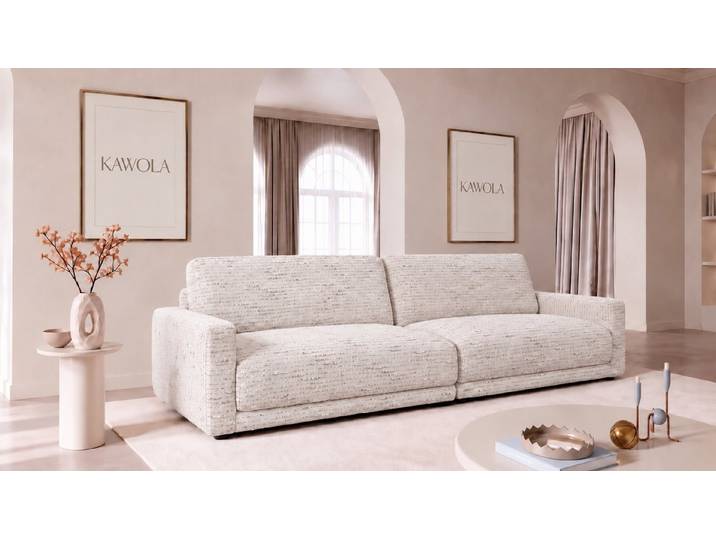 KAWOLA 3-Sitzer MARLIN Sofa, 3-Sitzer Sofa Stoff beige