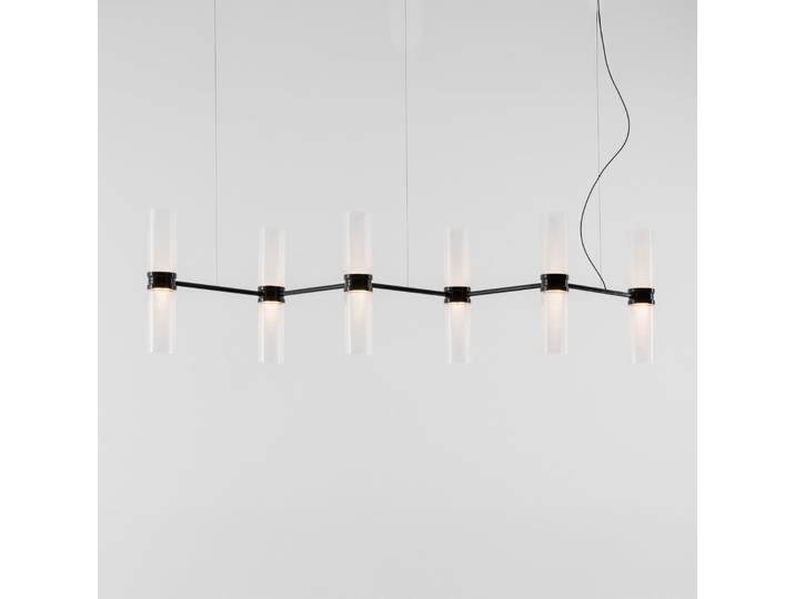 Zephyr Linear App LED-Pendel, schwarz Länge 160 cm - Artemide - Wohnzimmer - Design - Aluminium - Mehrflammig