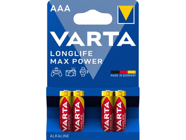 Varta Longlife Max Power AAA Blister 4 stuks