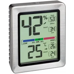TFA Exacto, Thermometer + Hygrometer, Silber