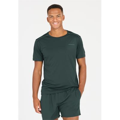 Funktionsshirt ENDURANCE "Abbi", Herren, Gr. S, grün (dunkelgrün), 100% Polyester, unifarben, normal, Rundhals, Shirts Funktionsshirt, mit 4-Wege-Stretch für volle Bewegungsfreiheit