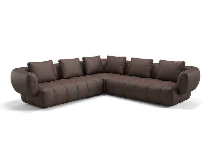Leder Wohnlandschaft MARE Designcouch Ecksofa Polsterecke