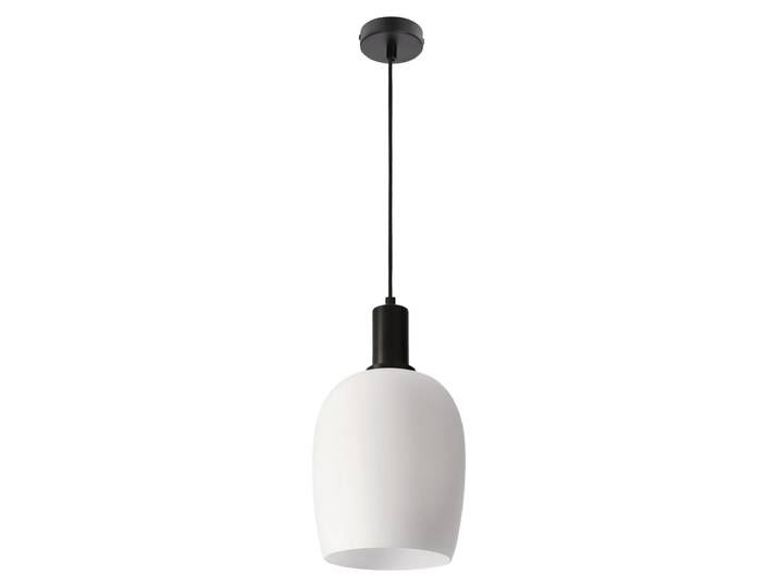 Moderne Pendelleuchte WOLKEN - 1xE27, 40W, schwarz / weiß