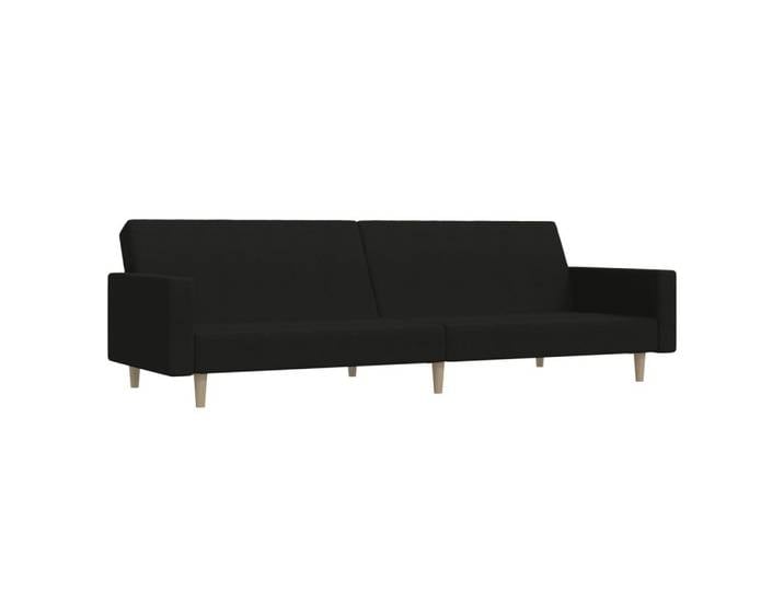 vidaXL Sofa Schlafsofa 2-Sitzer Schwarz Stoff