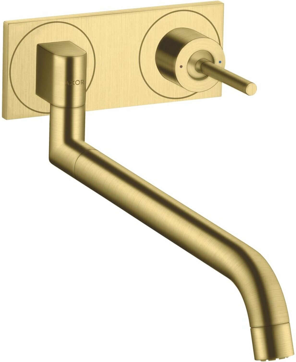 Hansgrohe Spültisch-Wandeinhebelmischer Axor Uno UP, brushed brass (38815950)