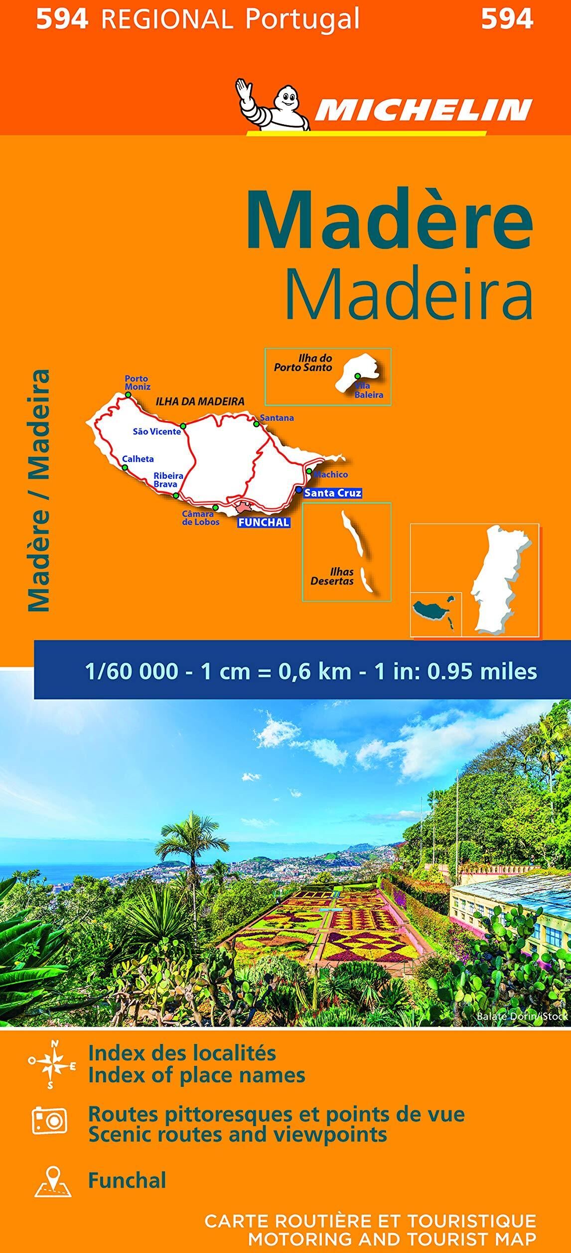 Carte routière n° 594 - Madère   Michelin