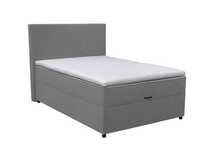 Moderano Boxbett, Grau, Kunststoff, H3, 120x200 cm, Stoffauswahl, In verschiedenen Grössen erhältlich, Schlafzimmer, Bett, Einzelbetten
