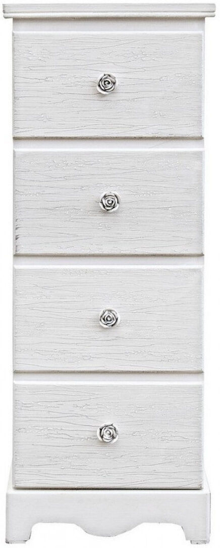 giordanoshop Cassettiera Blanc 4 Cassetti S in Legno...