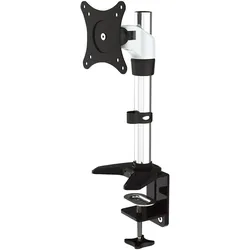 Jenimage ME110TK-Tischhalterung - 1 Monitor Neigen -20 bis +25 Grad Drehen 20 Grad Schwenken 360 Grad fuer... (Tisch, 27", 9 kg), Monitor Halterung, Schwarz, Weiss