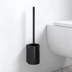 Keuco Plan Black Selection Toilettenbürstengarnitur 14972370200  schwarz, Kunststoff-Einsatz schwarz