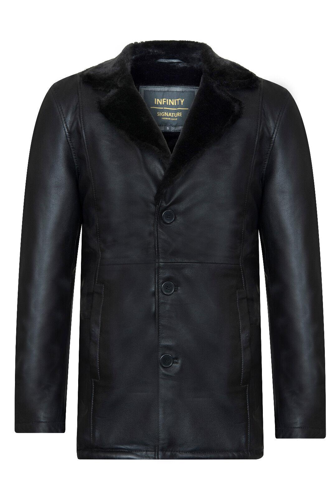 Herren-Blazerjacke aus Reefer-Leder – Pablo