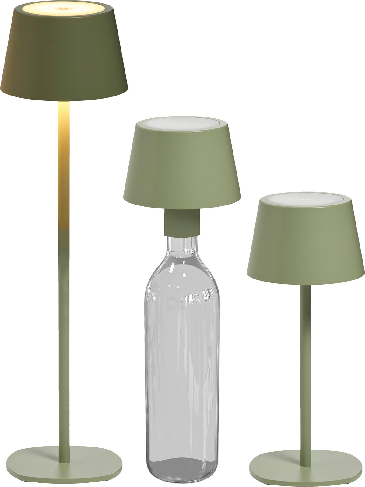 Northpoint LED-tafellamp 3-in-1 met oplaadbare accu, warmwit licht, mintgroen
