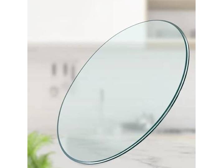 BVDHASDBT Tischplatte aus gehärtetem Glas, rund, transparent, 75 cm mit rutschfesten Pads, 1,27 cm dick, hochwertige Qualität